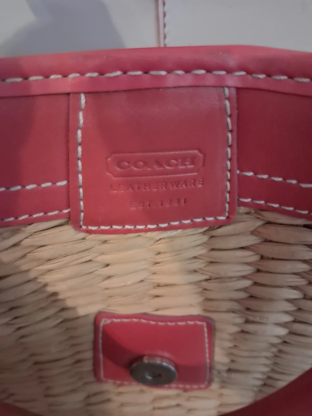 Coach Soho Woven Straw Basket Tote